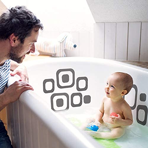 20 Pieces Adhesive Square Bath Treads Non-Slip Bathtub Stickers Non Slip Traction To Tubs Bathtub Stickers Adhesive Decals Appli